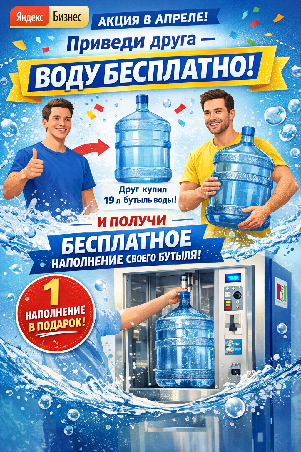 Акция - Приведи друга и получи воду в Лиде